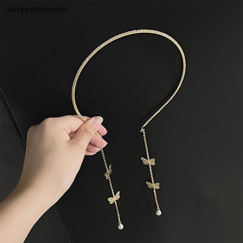 Băng Đô Cài Tóc Co Giãn Chống Trượt Đính Hạt Ngọc Trai / Bướm Dành Cho Cô Dâu / Tiệc Cưới