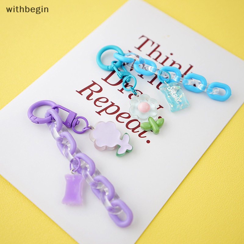 Móc Khóa Hình Hoa Tulip Nhỏ Xinh Bằng Resin Thời Trang Sáng Tạo Dành Cho Bạn Nữ n