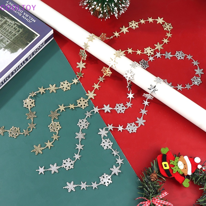 Cooltoy Dây Đèn Led Hình Bông Tuyết Mini 1M Trang Trí Giáng Sinh