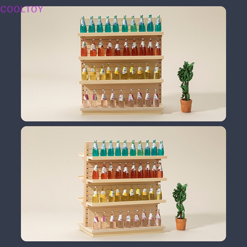 Cooltoy Kệ Gỗ Hai Mặt Mini Tỉ Lệ 1: 12 Trang Trí Nhà Búp Bê