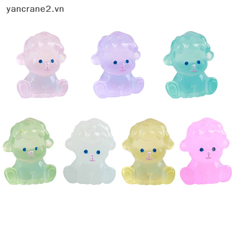 Set 3 Đồ trang trí Chú Chó Poodle Mini Màu Dạ Quang Trang Trí Tiểu Cảnh / Nhà Búp Bê yancrane2.vn