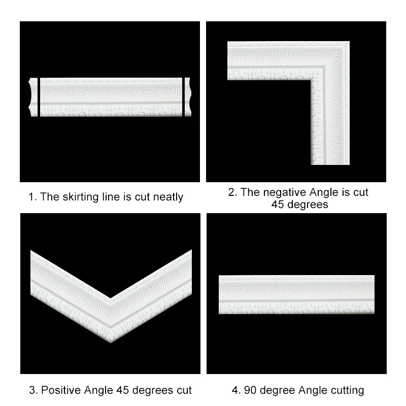 Cuộn Băng Keo Dán Viền Khung Cửa / Tường 3D Bằng Xốp Tự Dính Trang Trí Nhà Cửa