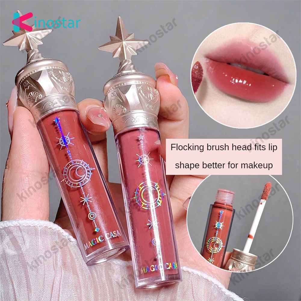MAGIC CASA Ngôi Sao Nhỏ Stick Mirror Lip Glaze Set 3 PCS Dưỡng ẩm Lâu Dài Chống Thấm Nước Son Bóng Hộp Quà Tặng PK Gogo Tales .