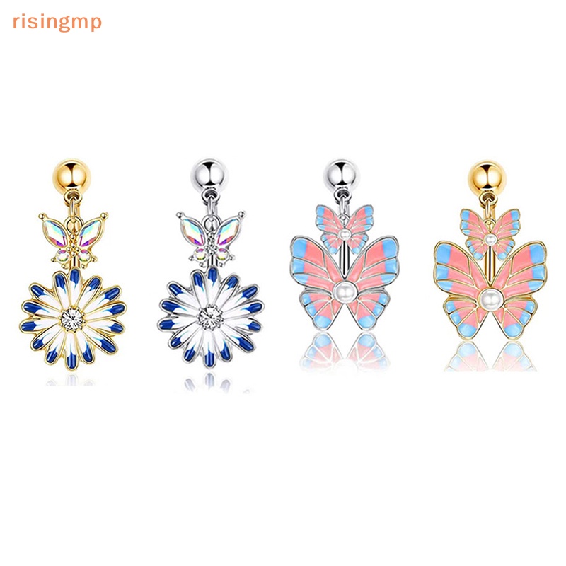 Khuyên Rốn Hình Hoa Và Bướm Bằng Thép Không Gỉ