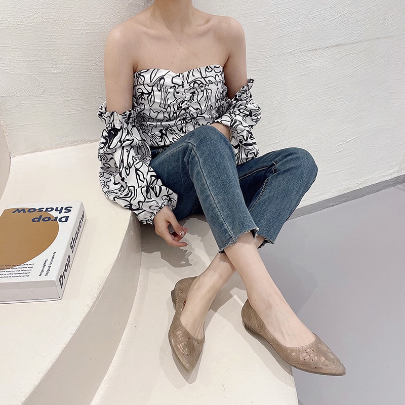 Giày Búp Bê Nhựa Chống Trượt Thời Trang Mùa Hè 2023 Cho Nữ