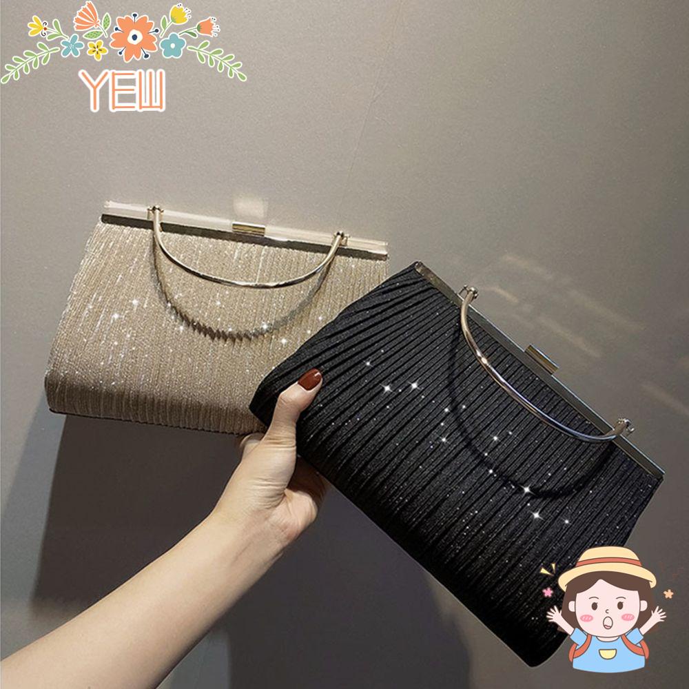 Túi Cầm Tay Đính Kim Sa Hình Mặt Trăng Sang Trọng Cho Nữ