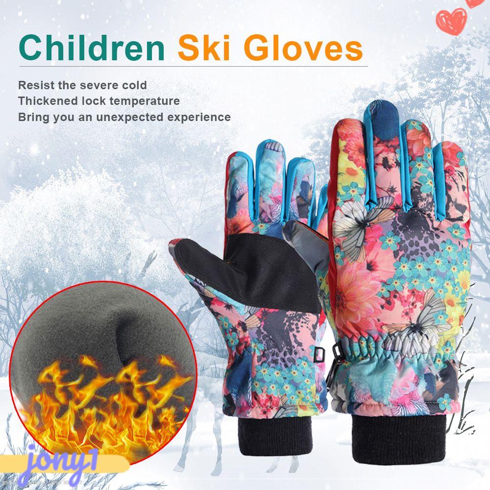 1 Đôi Găng Tay Trượt Tuyết Chống Nước In Hình Hoạt Hình Cho Trẻ Em