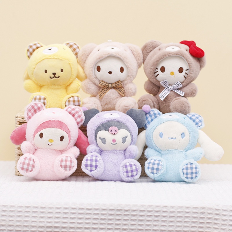 SANRIO Móc Khóa Hình Cún Nhồi Bông Kuromi Melody Dễ Thương