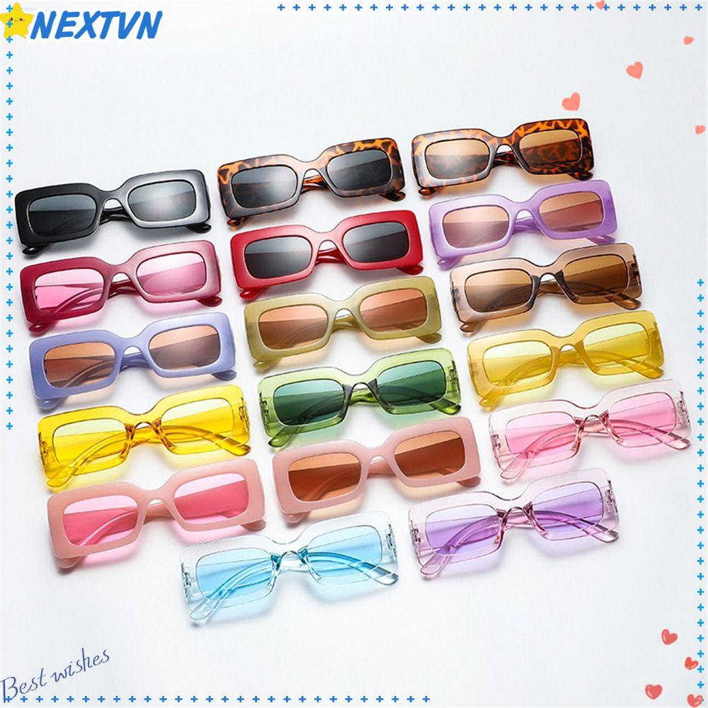 Kính Mát Hình Chữ Nhật Chống Tia UV400 Kiểu Dáng Retro 90 ''