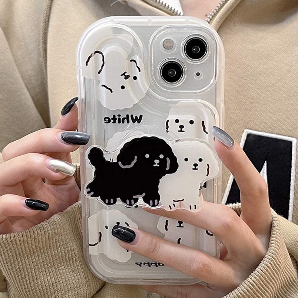 Ốp Điện Thoại TPU Mềm Chống Sốc In Hình Chú Cún Hoạt Hình Dễ Thương Cho IPhone 11 14 13 12 Pro Max XR XS Max 7 8 Plus SE