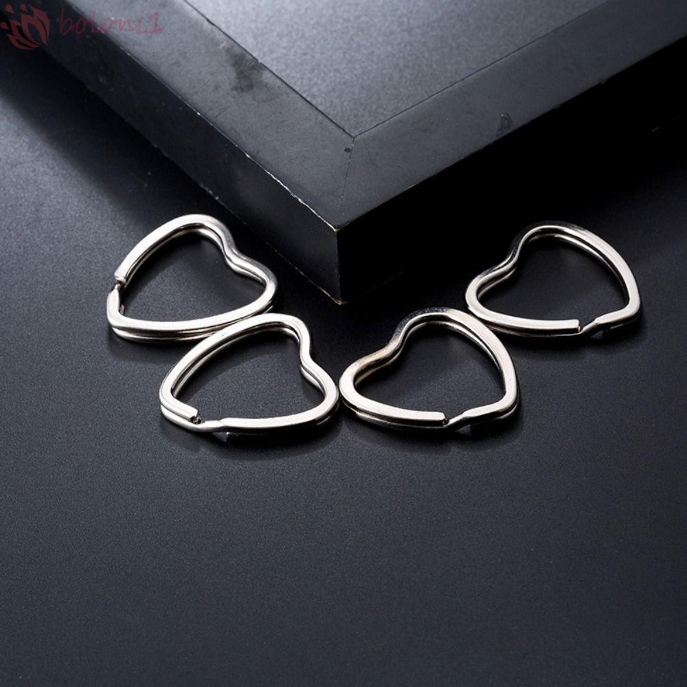 1 Móc Khóa Hình Trái Tim Bằng Thép Dễ Thương