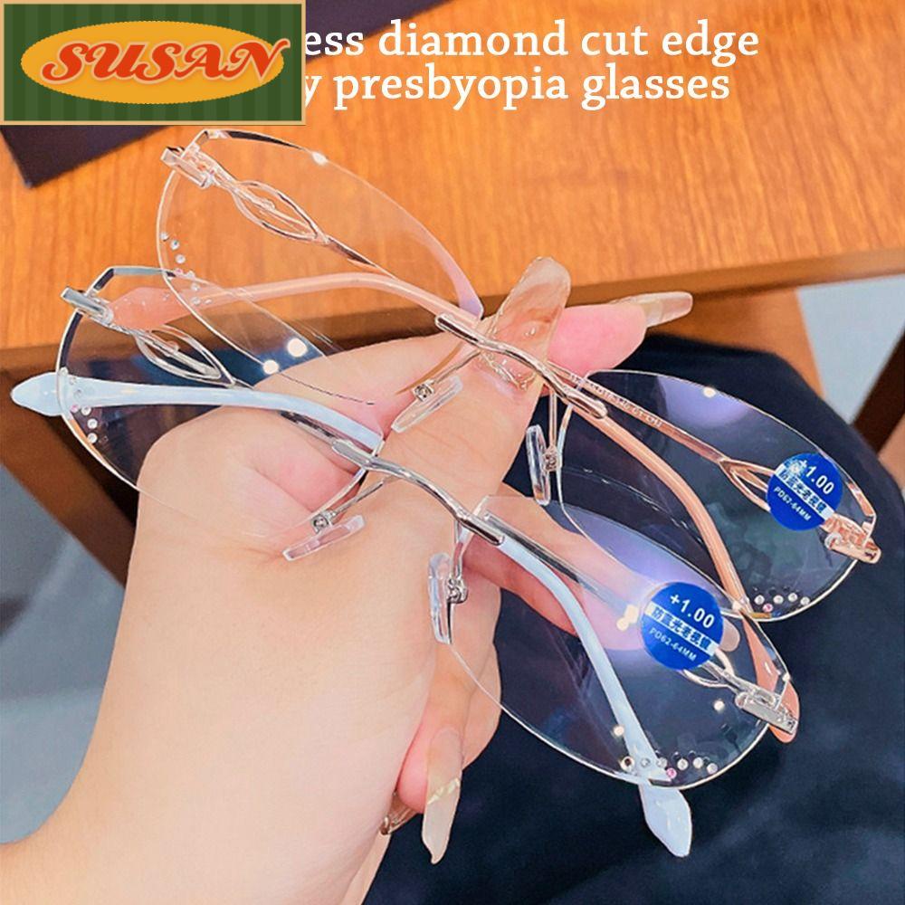 Kính Đọc Sách Gọng Kim Tuyến Lấp Lánh|Đèn Chống Ánh Sáng Xanh Phong Cách Vintage