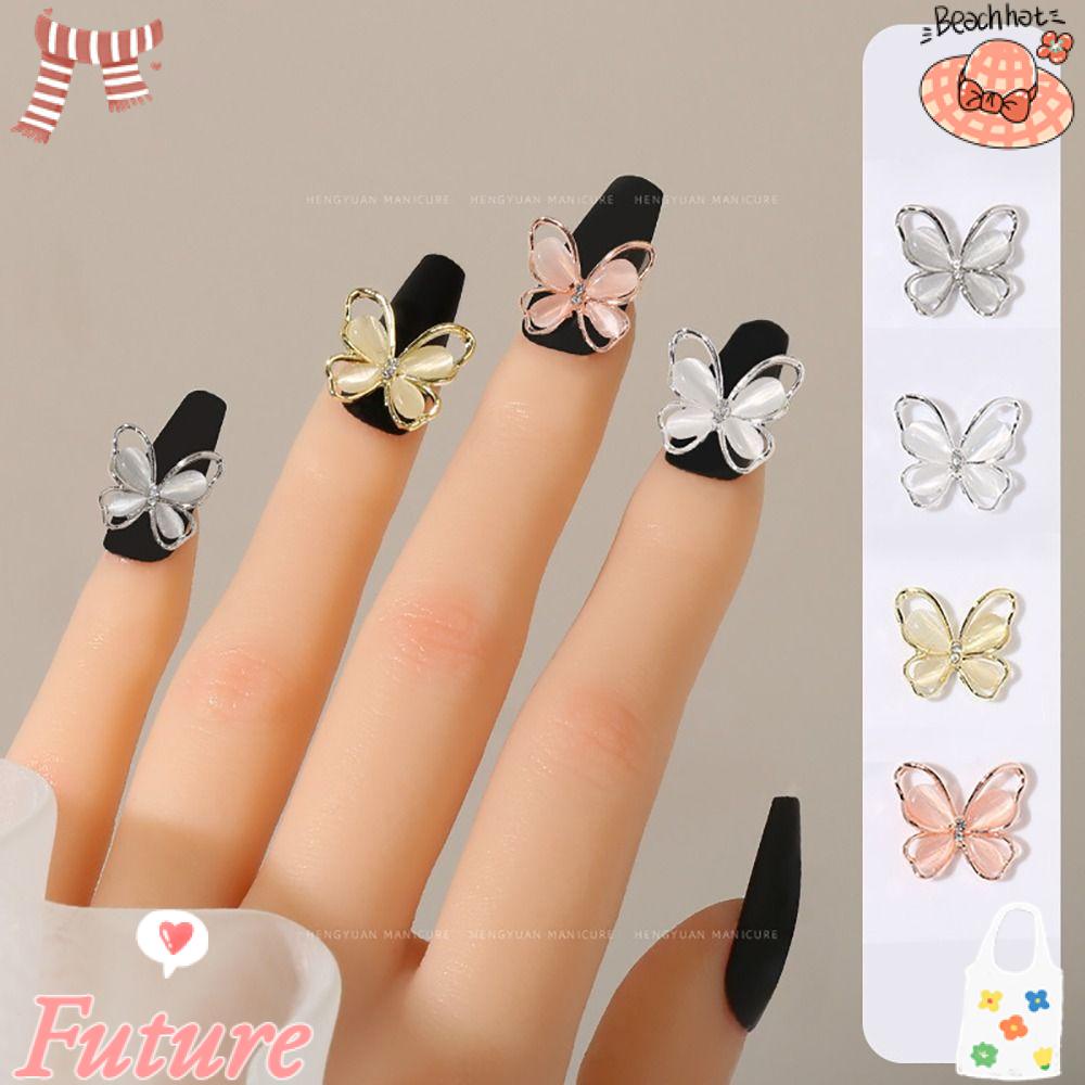 Phụ Kiện Trang Trí Móng Tay 3D Hình Nơ Bằng Hợp Kim Xinh Xắn