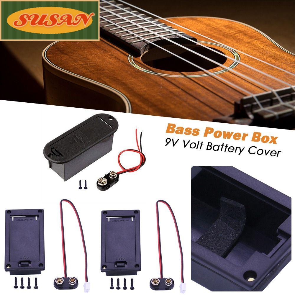 Hộp Nguồn Bass ABS Kèm Dây Cáp Chuyển Đổi 9V Cho Guitar Bass