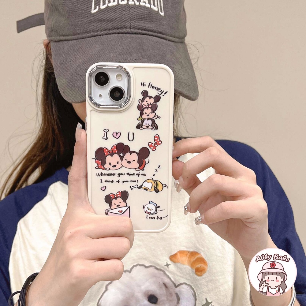Ốp Điện Thoại TPU Mềm Bóng In Hình Chuột Hoạt Hình Chống Va Đập Cho IPhone 14 Pro Max 11 12 Pro Max X XS 7Plus