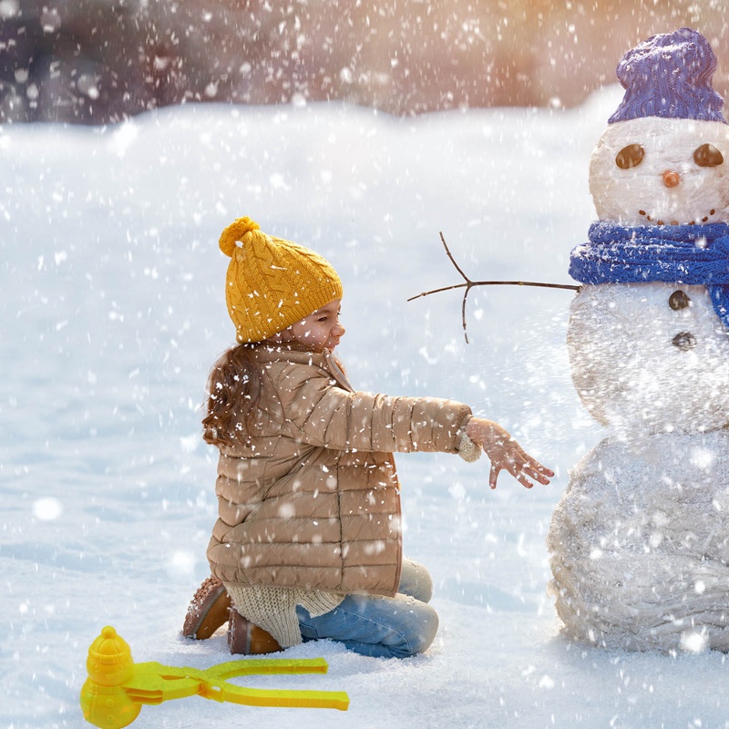 Kẹp Làm Quả Cầu Tuyết Hình Người Tuyết Có Tay Cầm Nhanh Chóng Vào Mùa Đông Dành Cho Gia Đình