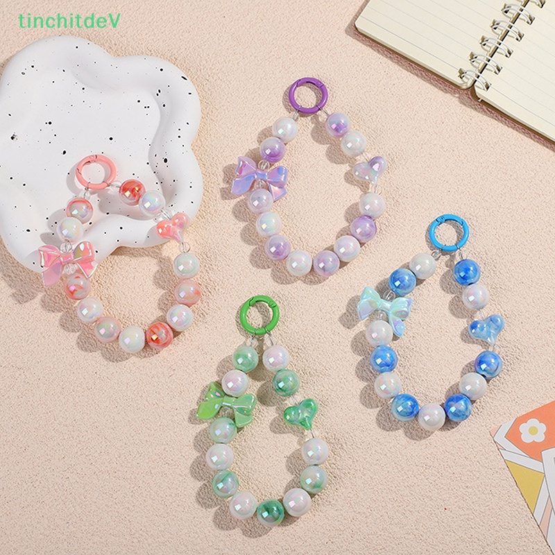 Vòng Tay Chuỗi Hạt Gắn Điện Thoại IPhone 14 13 Bằng Acrylic Chống Thất Lạc Hình Hoa / Trái Tim Kiểu Hàn Quốc Dễ Thương