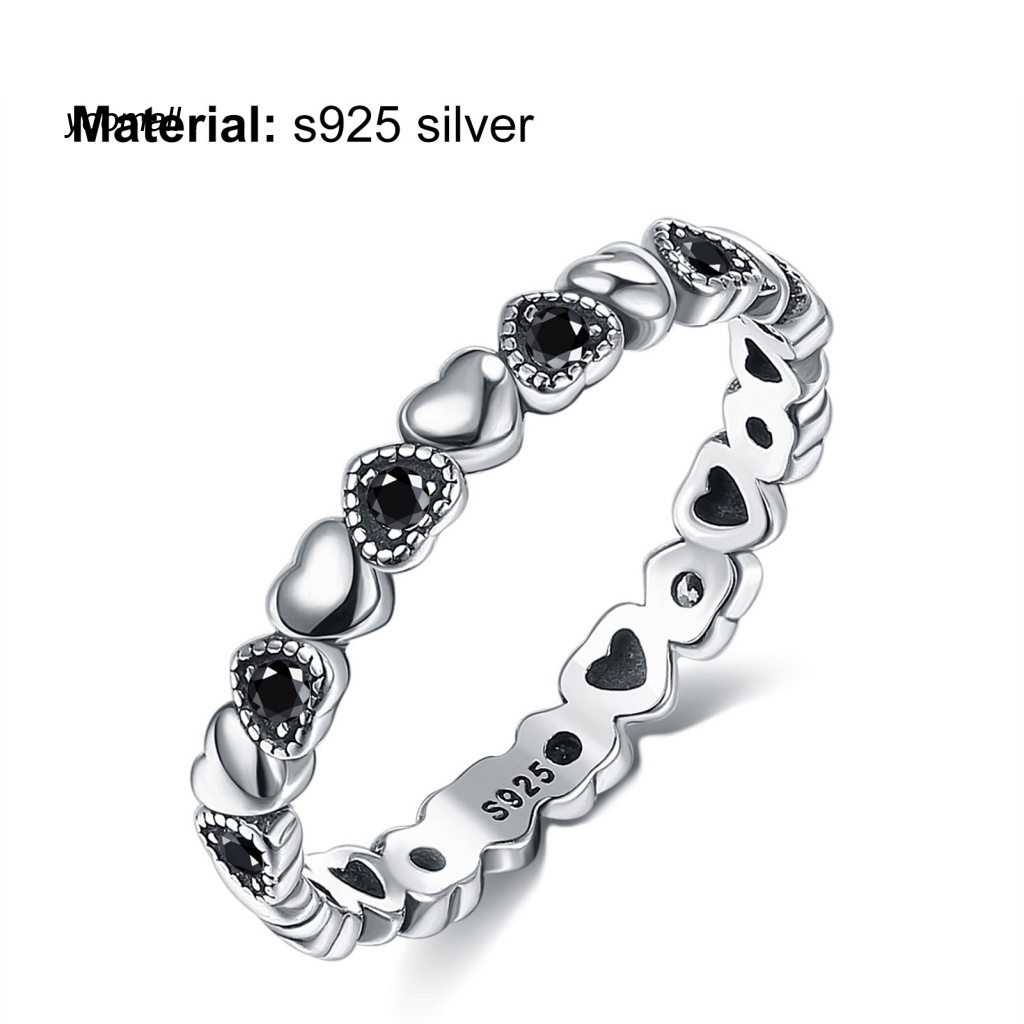 Nhẫn Hình Trái Tim Đính Đá Zircon Thời Trang