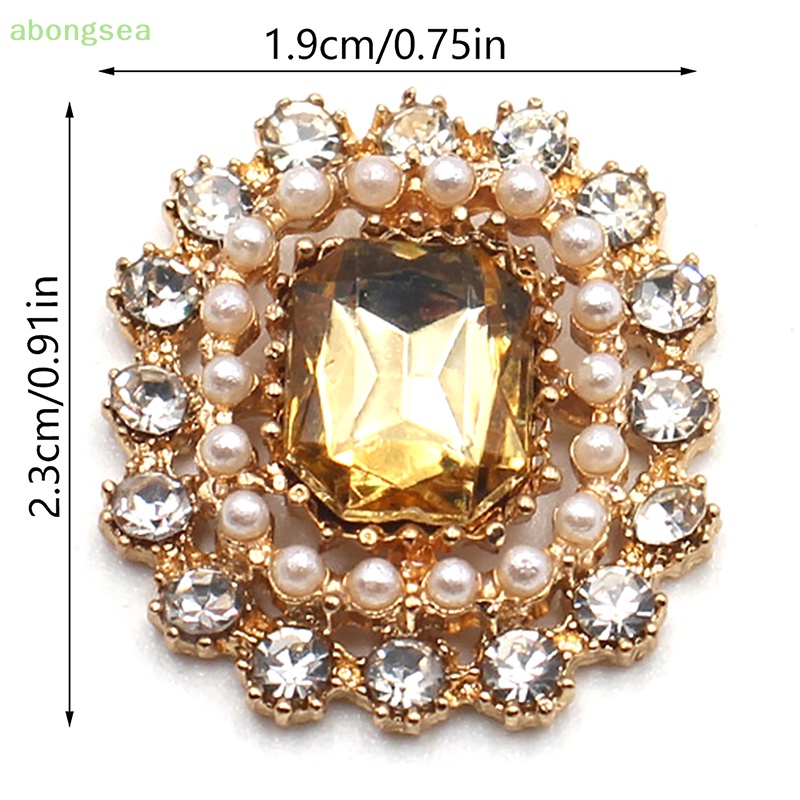 Set 2 Phụ Kiện Nút Hợp Kim Hình Vương Miện Đính Đá Trang Trí Vòng Tay / Vòng cổ DIY