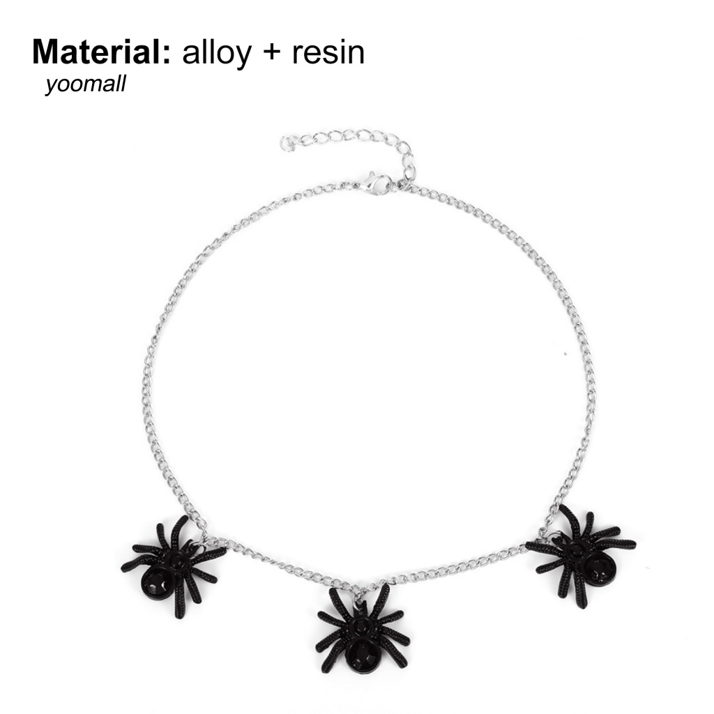 Vòng cổ Hợp Kim Mặt Hình Nhện Phong Cách Gothic Thời Trang