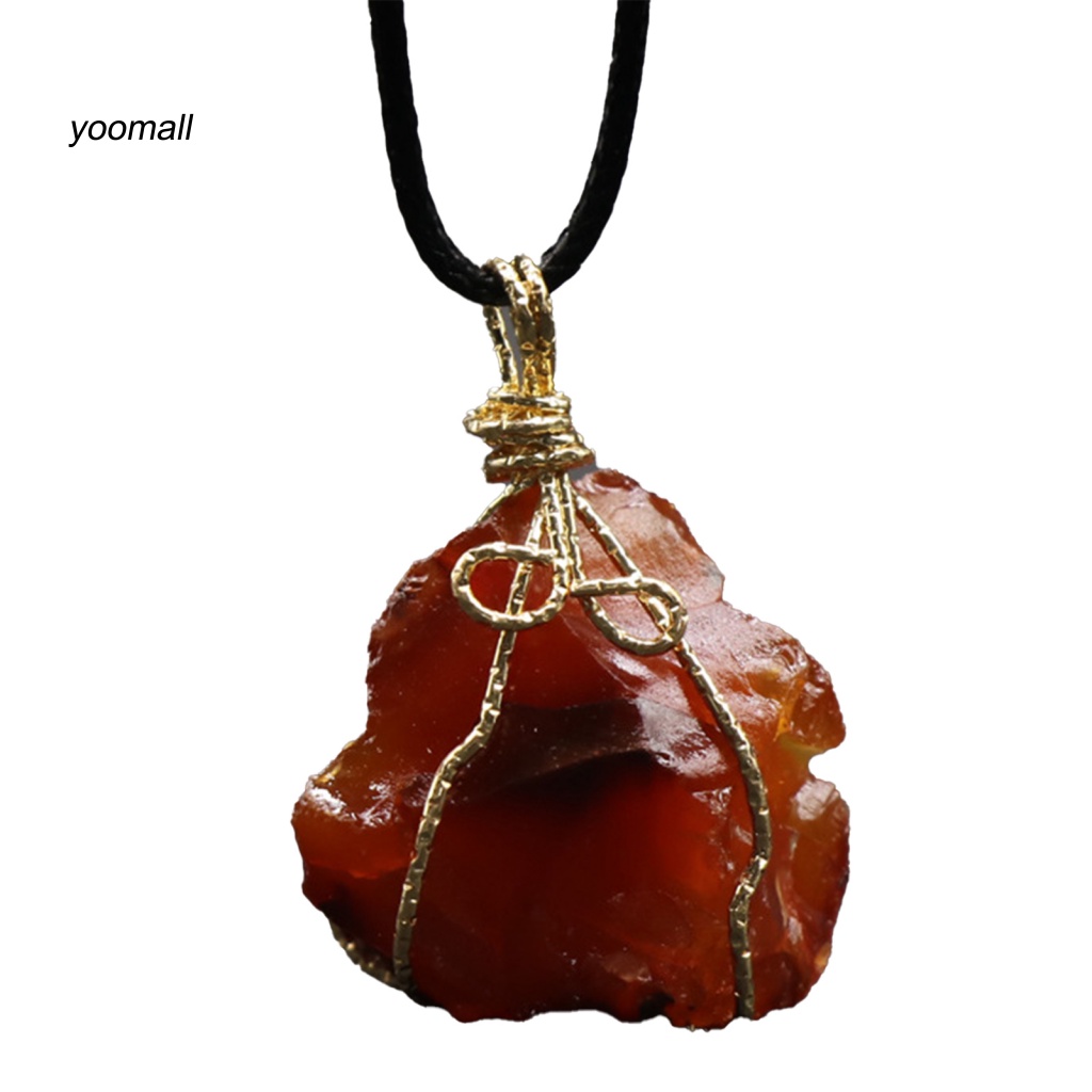 Vòng cổ Mặt Đá Pha Lê Nhân Tạo Màu Sắc Tươi Sáng Dành Cho Nam Và Nữ