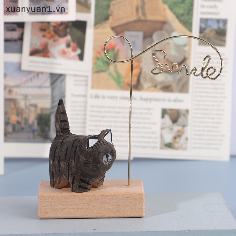 Phụ Kiện Trang Trí Hình Mèo Bằng Gỗ Thủ Công Dễ Thương