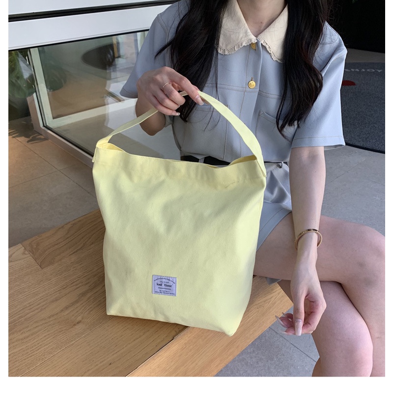 Túi Xách Vải Canvas Màu Kẹo Ngọt Dung Tích Lớn Thời Trang 2023 Cho Nữ