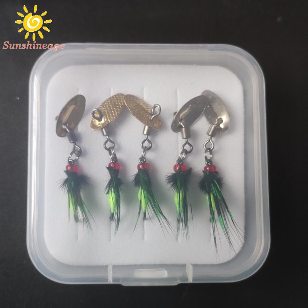 Set 5 Mồi Giả Nhử Cá Chất Lượng Cao Gắn Kèm Móc Câu Tiện Dụng