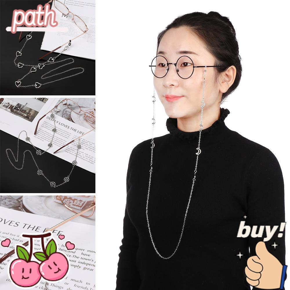 Mắt Kính Đọc Sách Có Dây Xích Kim Loại Chống Trượt Phong Cách Vintage