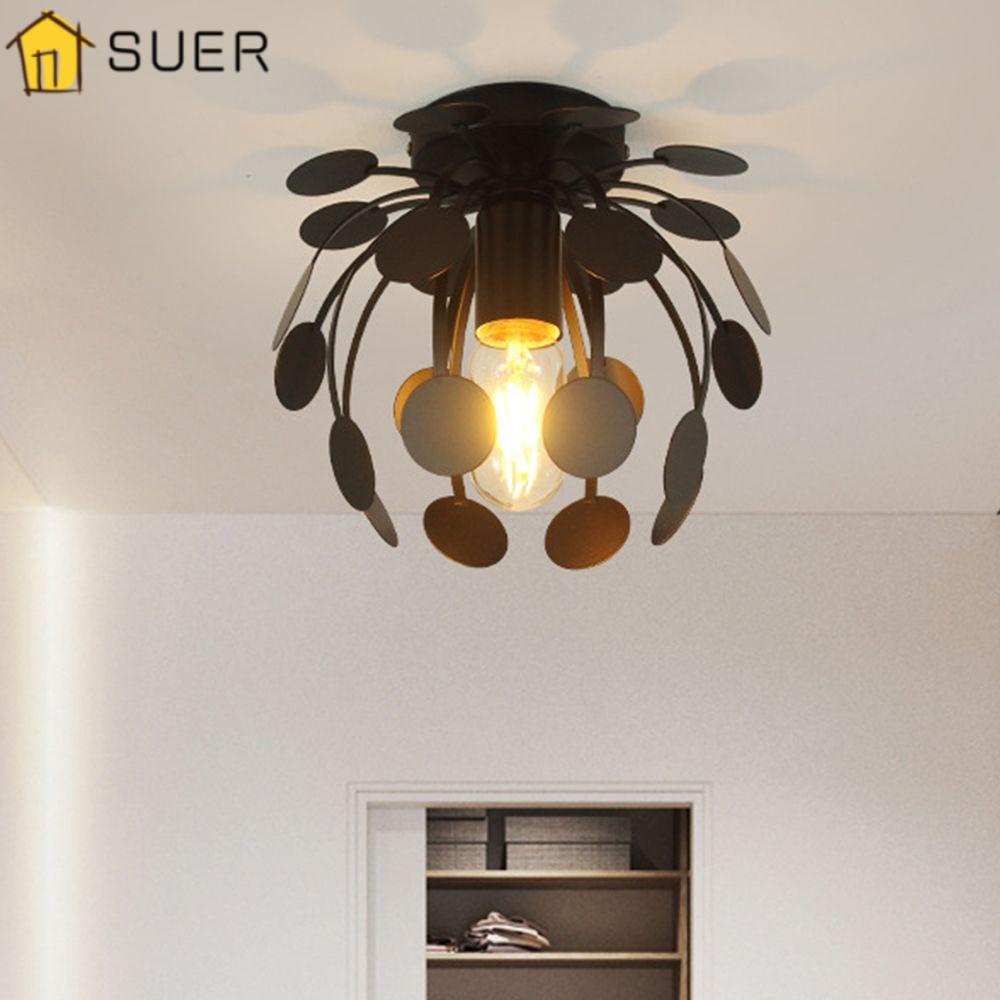 SUENIN Đèn Treo Trần Nhà Bằng Sắt Màu Đen Trang Trí Phòng Ngủ