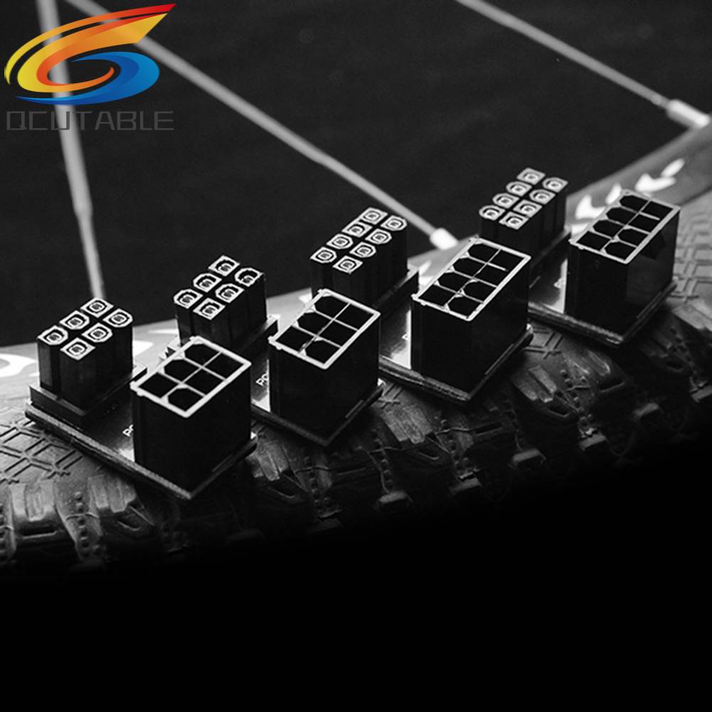 Đầu Nối ATX 6 Pin Cái Sang Đực Góc 180 Độ Cho Thẻ Đồ Họa