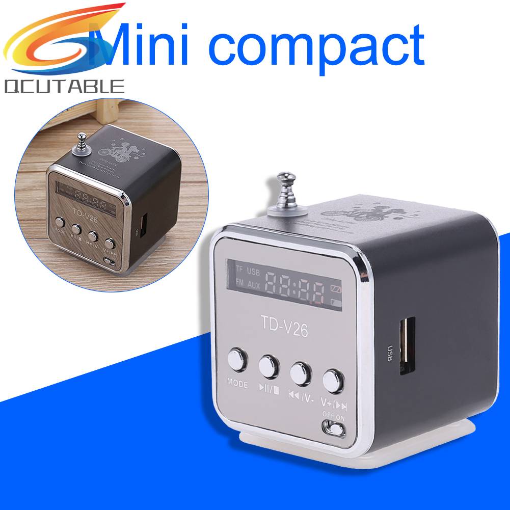 Radio FM TD-V26 Kỹ ThuậT Số KèM ĐầU NhậN Hỗ Trợ Thẻ Nhớ TF