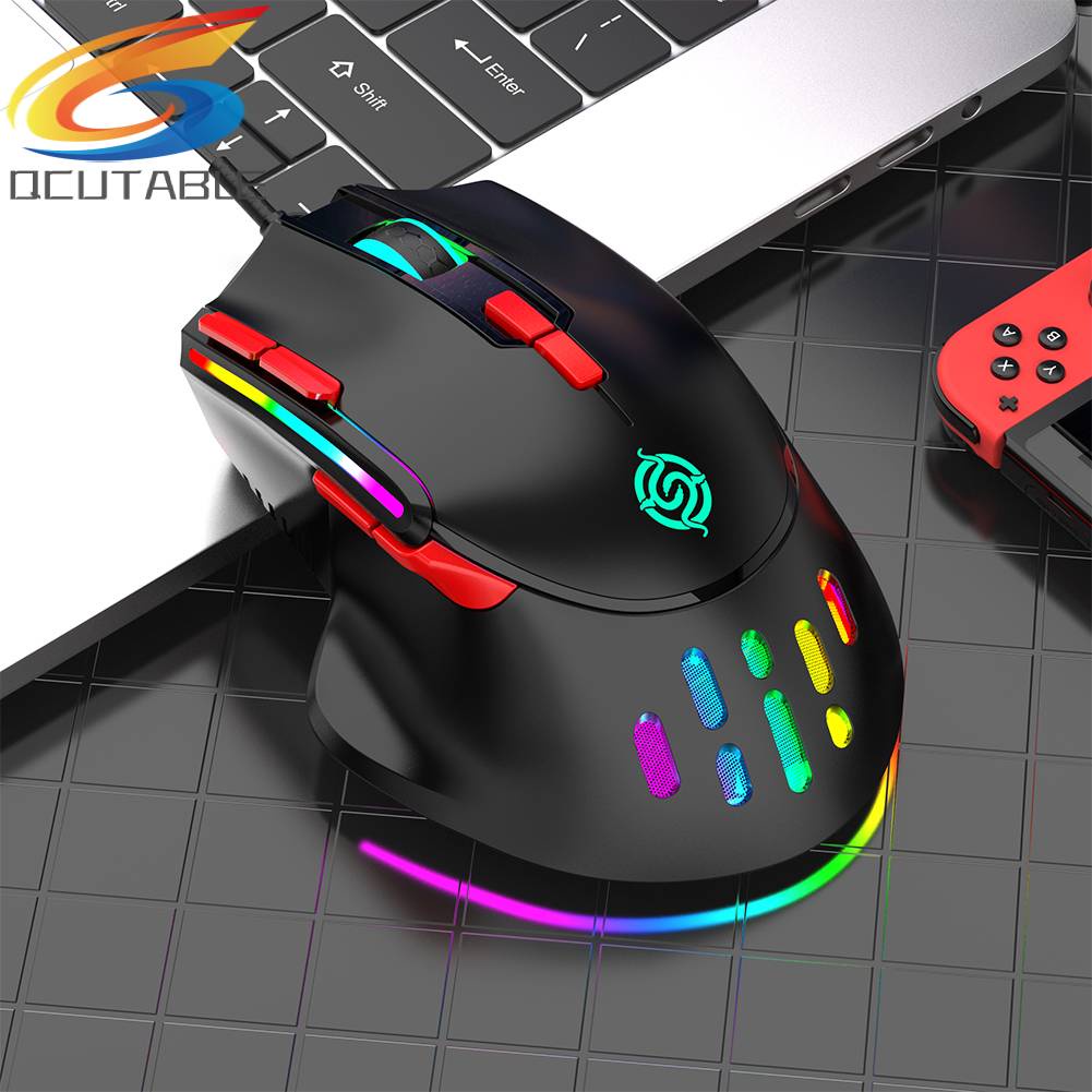 Chuột Máy Tính Q15 9 Nút Có Đèn Nền Macro Dành Cho Gia Đình / Văn Phòng