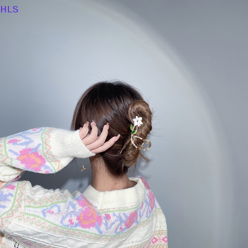 Kẹp Tóc Kim Loại Hình Cá Mập / Hoa Lily Thời Trang Cho Nữ