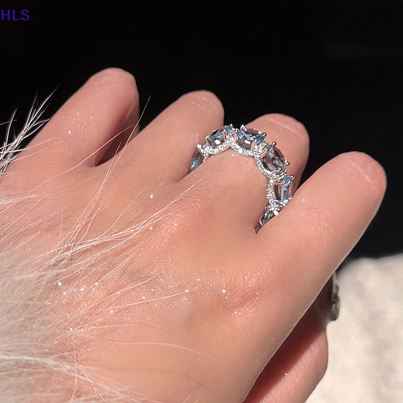 Nhẫn Đính Đá Zircon Màu Đơn Giản Sáng Tạo Thời Trang Mùa Hè Cho Nữ