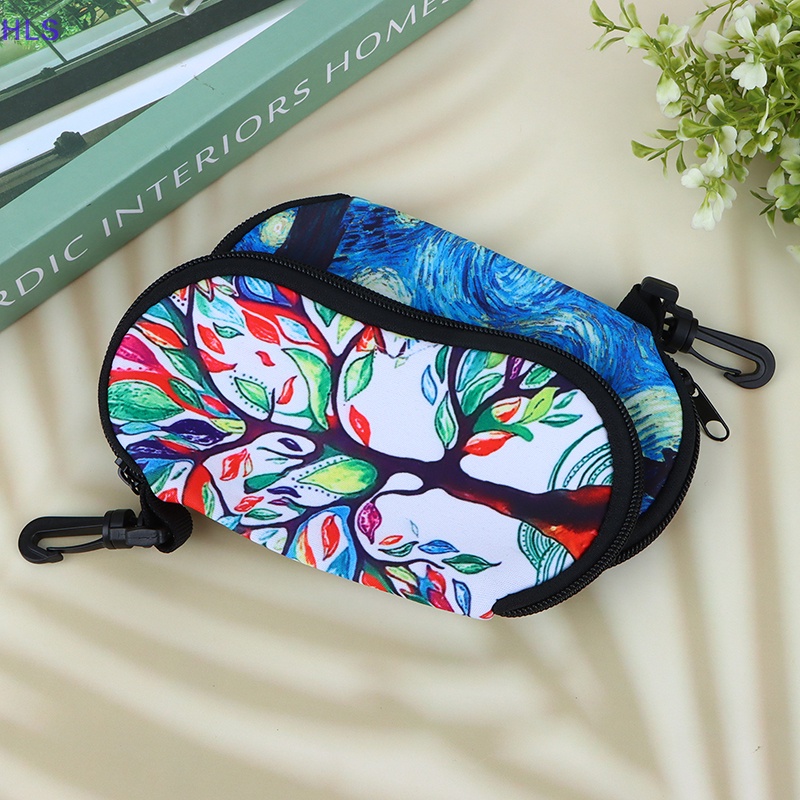 1 Hộp Đựng Mắt Kính Cầm Tay Bằng Cao Su Tổng Hợp Mềm Siêu Nhẹ Có Khóa Kéo