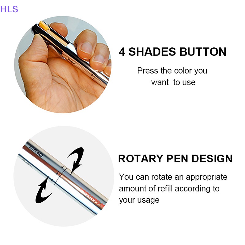 Bút Kẻ Lông Mày 4 Trong 1 Lâu Trôi Màu Sắc Dễ Sử Dụng