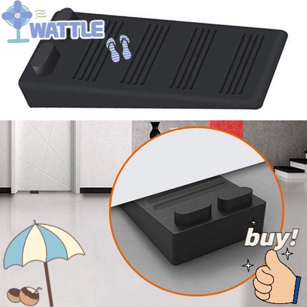 WTTLE Dụng Cụ Chặn Cửa Chống Va Đập Màu Đen Siêu Bền Tiện Dụng Cho Phòng Ngủ / Văn Phòng