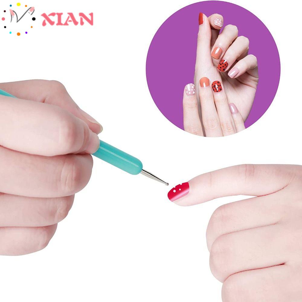 XIANTIN Cọ Hai Đầu Hỗ Trợ Vẽ Trang Trí Móng Nghệ Thuật