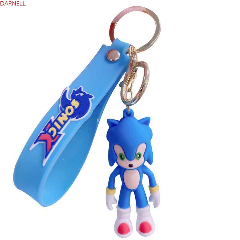 DARNELL Móc Khóa Xe Hơi / Túi Quà Bằng PVC Hình Sonics Dễ Thương