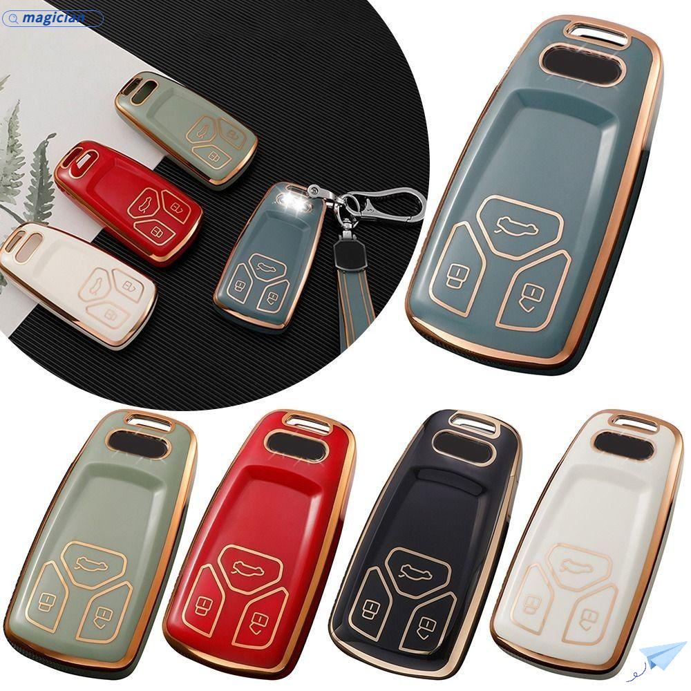 MAG Ốp Điện Thoại TPU Màu Trơn Bảo Vệ Chìa Khóa Xe Hơi Audi A4 B9 A5 A6 8S 8W Q5 Q7 4M S4 S5 S7 TT TTS TFSI RS