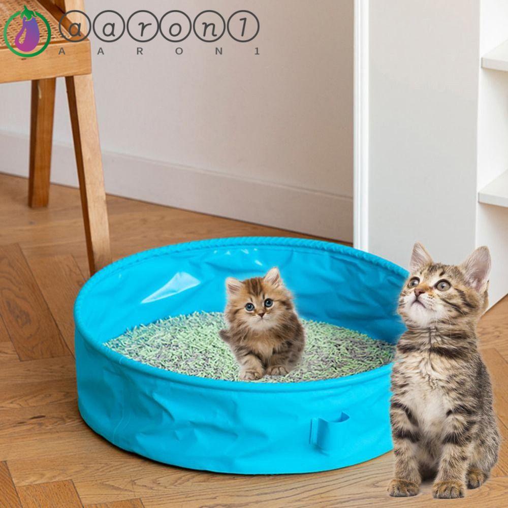 Aaron1 Xẻng Xúc Cát / Hộp Bán Kín Di Động Bằng PVC Chống Thấm Nước Có Khay Cho Mèo Cưng Ngoài Trời