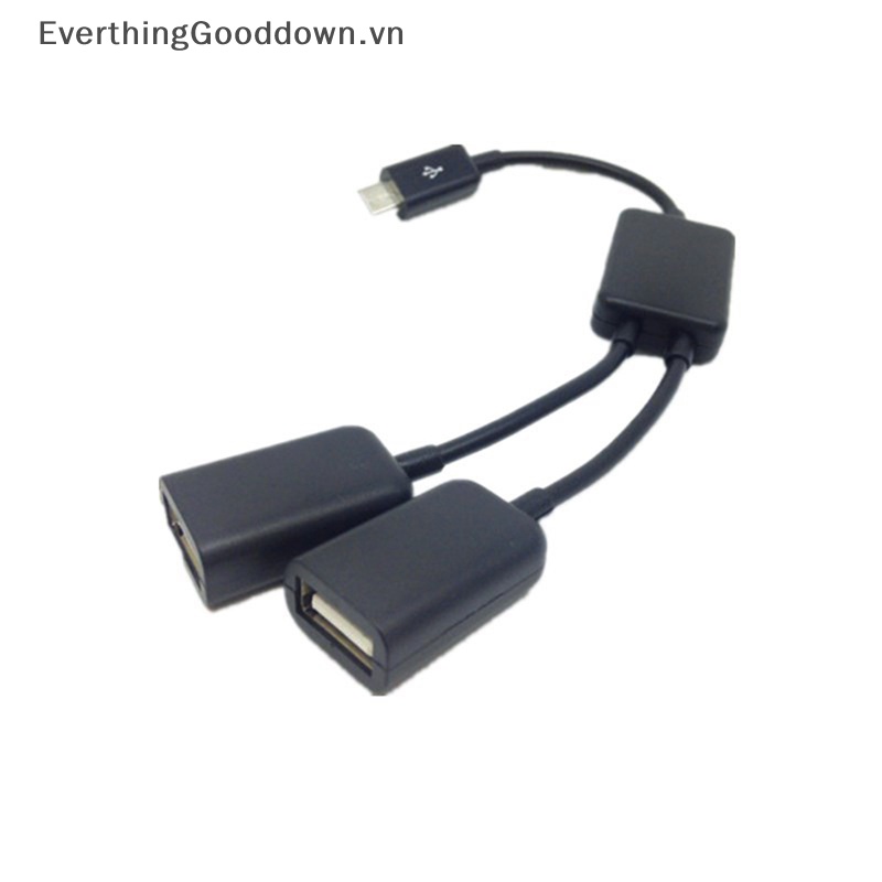 Bộ Chia Cổng Micro USB OTG Kép Cho Máy Tính Bảng PC Và Điện Thoại Thông Minh