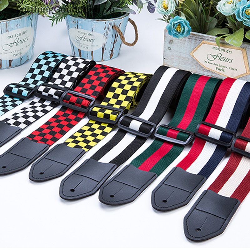 Dây Đeo Đàn Ghi Ta Ukulele / Guitar / Ukulele Màu Trắng Đen Có Thể Điều Chỉnh