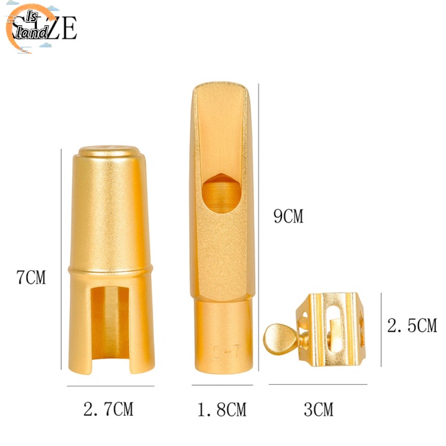 Bộ Miệng Kèn Alto Saxophone Bằng Đồng Thau Mặt Nhám Kèm Túi Đựng Và Kẹp Tiện Dụng