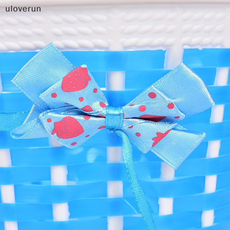 1 Giỏ Xe Đạp Bằng Nhựa Đính Nơ Dễ Thương Cho Bé vn