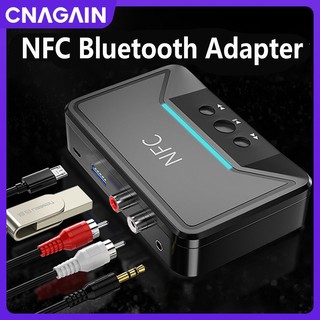 Thiết bị truyền nhận tín hiệu âm thanh bluetooth 5.0 nfc giắc cắm 3.5mm aux rca spdif hỗ trợ đài fm