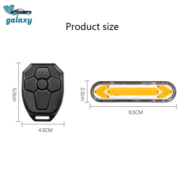 Galaxy Đèn Led Tín Hiệu Gắn Đuôi Xe Đạp Leo Núi Kèm Điều Khiển Từ Xa