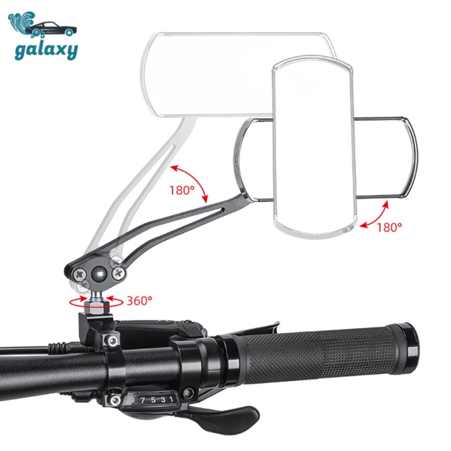 Galaxy 1 Cặp Gương Chiếu Hậu Xoay 360 Độ Bằng Hợp Kim Nhôm Gắn Tay Lái Xe Đạp