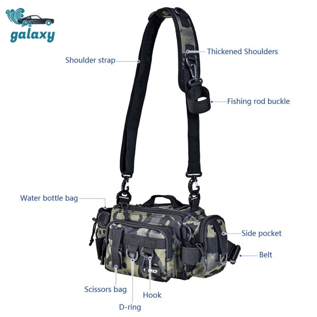 Galaxy Túi Đựng Dụng Cụ Câu Cá Đa Năng Chống Thấm Nước